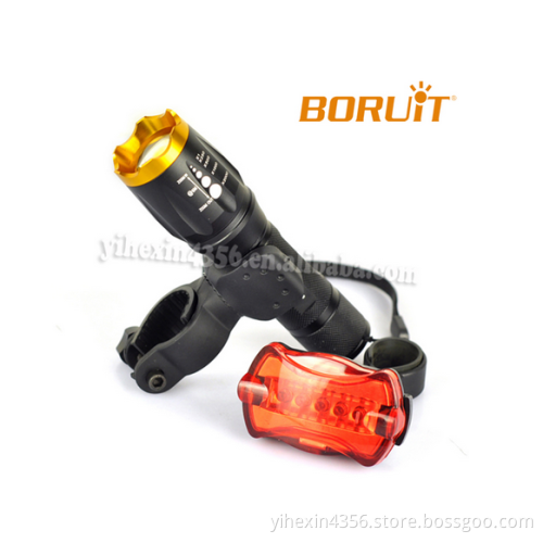 BORUIT Aluminum Alloy XML-T6 Zoomable LED Bicycle Light 1600lm